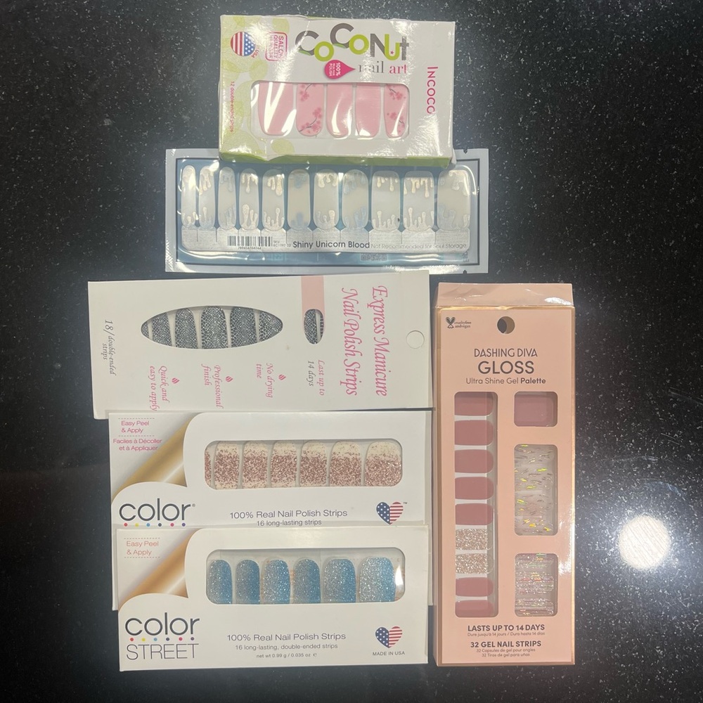 Color Street/Coconut/ Dashing Diva Nail Polish Strips - Instant Mani - 6 sets